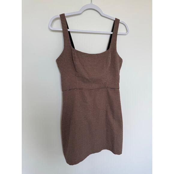 Abercrombie & Fitch Dresses & Skirts - Abercrombie & Fitch Brown Plaid Dark Feminine Mini Dress